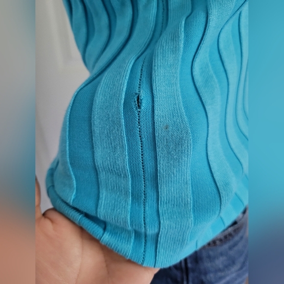 Belldini Turquoise Ribbed Tank Top - Picture 8 of 12